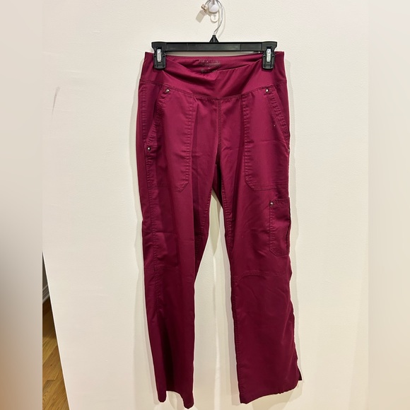 Women’s Healing Hands Purple Label Burgundy Scrub Set. Size XS & XS Petite Pant - Picture 4 of 5